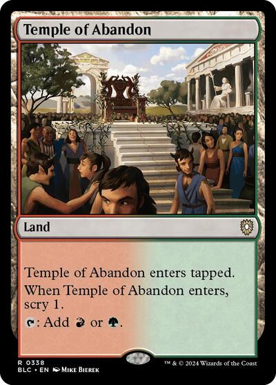 2024 Magic: The Gathering: Commander: Bloomburrow (BLC) - Temple of Abandon (#338, Rare) (, Near Mint)