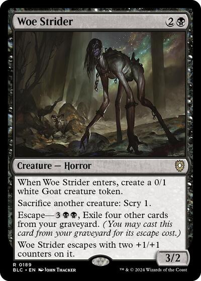 2024 Magic: The Gathering: Commander: Bloomburrow (BLC) - Woe Strider (#189, Rare) (, Near Mint)