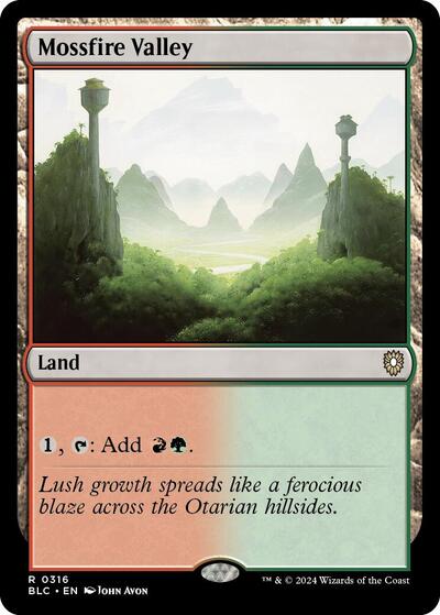 2024 Magic: The Gathering: Commander: Bloomburrow (BLC) - Mossfire Valley (#316, Rare) (, Near Mint)