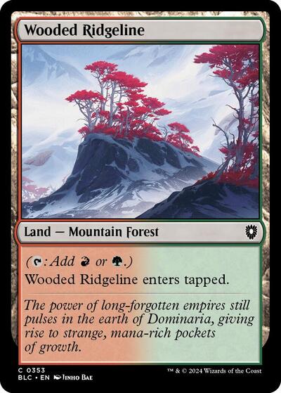 2024 Magic: The Gathering: Commander: Bloomburrow (BLC) - Wooded Ridgeline (#353, Common) (, Near Mint)