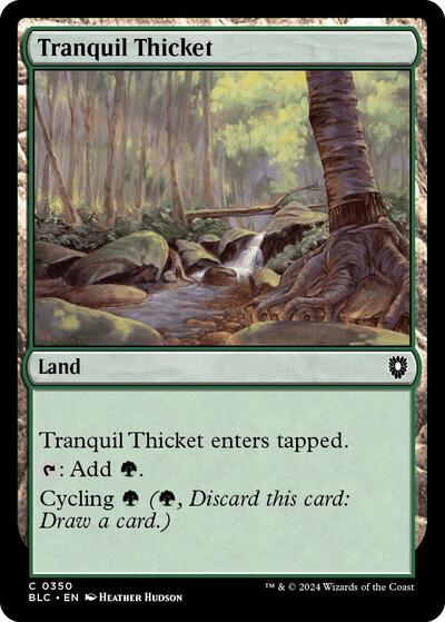 2024 Magic: The Gathering: Commander: Bloomburrow (BLC) - Tranquil Thicket (#350, Common) (, Near Mint)