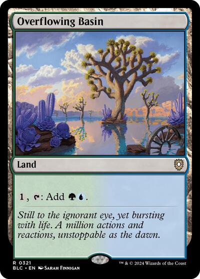 2024 Magic: The Gathering: Commander: Bloomburrow (BLC) - Overflowing Basin (#321, Rare) (, Near Mint)