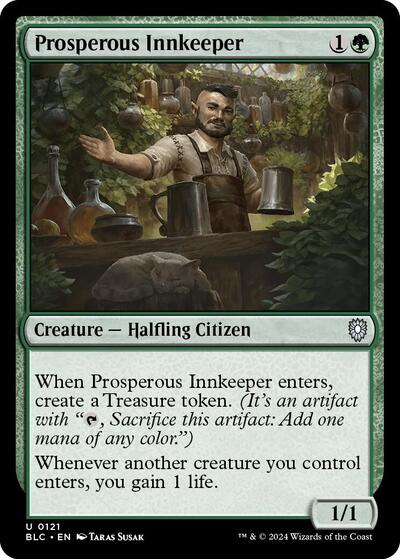 2024 Magic: The Gathering: Commander: Bloomburrow (BLC) - Prosperous Innkeeper (#121, Uncommon) (, Near Mint)
