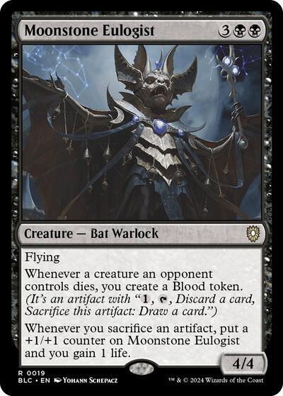 2024 Magic: The Gathering: Commander: Bloomburrow (BLC) - Moonstone Eulogist (#19, Rare) (, Near Mint)