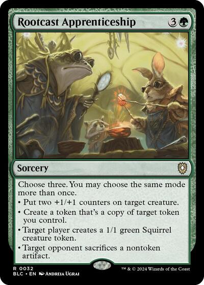 2024 Magic: The Gathering: Commander: Bloomburrow (BLC) - Rootcast Apprenticeship (#32, Rare) (, Near Mint)