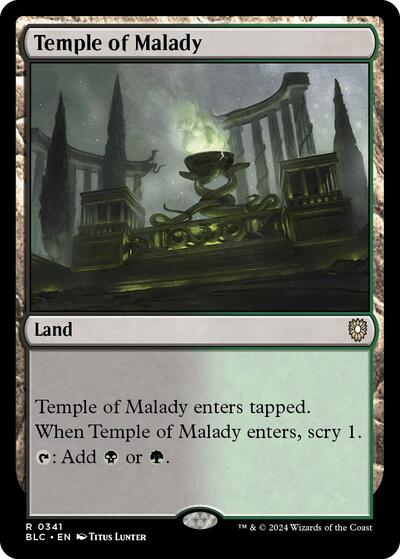 2024 Magic: The Gathering: Commander: Bloomburrow (BLC) - Temple of Malady (#341, Rare) (, Near Mint)