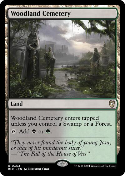 2024 Magic: The Gathering: Commander: Bloomburrow (BLC) - Woodland Cemetery (#354, Rare) (, Near Mint)