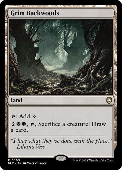 2024 Magic: The Gathering: Commander: Bloomburrow (BLC) - Grim Backwoods (#309, Rare) (, Near Mint)