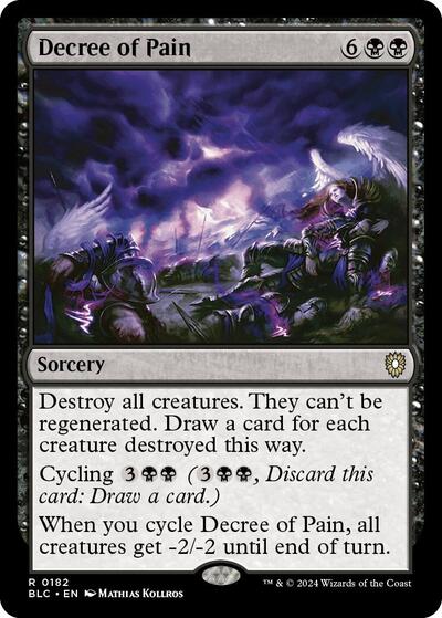 2024 Magic: The Gathering: Commander: Bloomburrow (BLC) - Decree of Pain (#182, Rare) (, Near Mint)