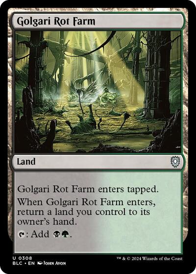 2024 Magic: The Gathering: Commander: Bloomburrow (BLC) - Golgari Rot Farm (#308, Uncommon) (, Near Mint)
