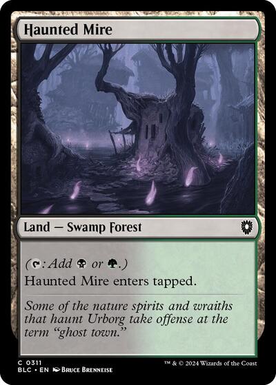 2024 Magic: The Gathering: Commander: Bloomburrow (BLC) - Haunted Mire (#311, Common) (, Near Mint)