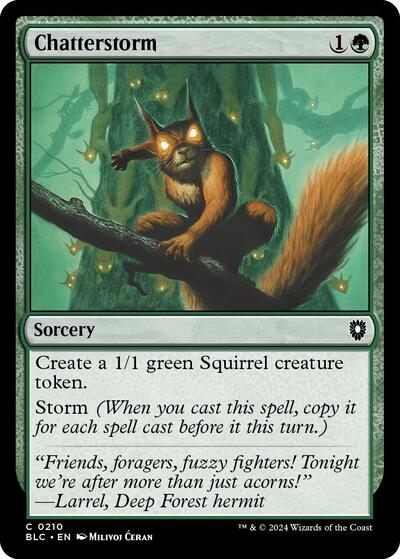 2024 Magic: The Gathering: Commander: Bloomburrow (BLC) - Chatterstorm (#210, Common) (, Near Mint)