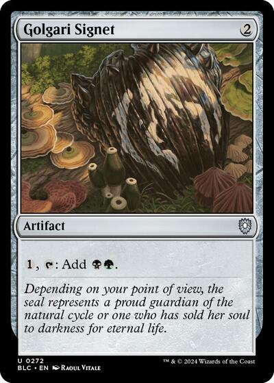 2024 Magic: The Gathering: Commander: Bloomburrow (BLC) - Golgari Signet (#272, Uncommon) (, Near Mint)