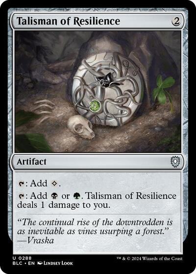 2024 Magic: The Gathering: Commander: Bloomburrow (BLC) - Talisman of Resilience (#288, Uncommon) (, Near Mint)