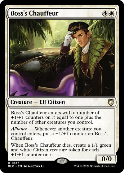 2024 Magic: The Gathering: Commander: Bloomburrow (BLC) - Bosss Chauffeur (#137, Rare) (, Near Mint)
