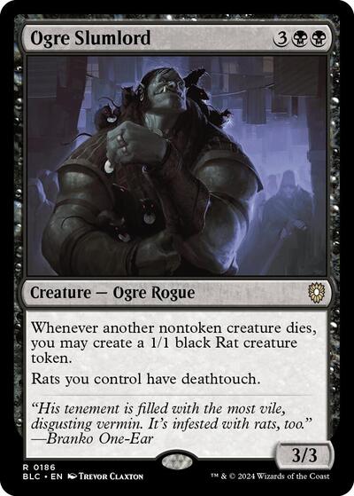 2024 Magic: The Gathering: Commander: Bloomburrow (BLC) - Ogre Slumlord (#186, Rare) (, Near Mint)