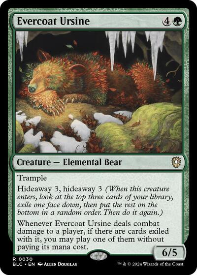 2024 Magic: The Gathering: Commander: Bloomburrow (BLC) - Evercoat Ursine (#30, Rare) (, Near Mint)