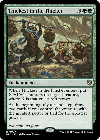 2024 Magic: The Gathering: Commander: Bloomburrow (BLC) - Thickest in the Thicket (#34, Rare) (, Near Mint)