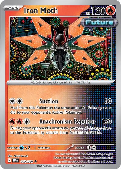 2024 Pokemon: SV: Shrouded Fable (SFA) - Iron Moth (#009/064, Uncommon) (, Near Mint)