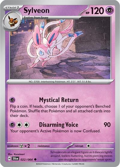2024 Pokemon: SV: Shrouded Fable (SFA) - Sylveon (#022/064, Uncommon) (, Near Mint)