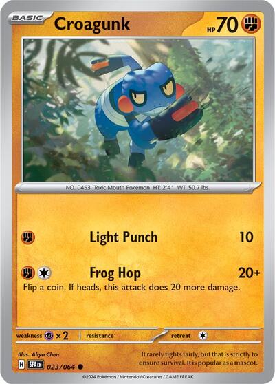 2024 Pokemon: SV: Shrouded Fable (SFA) - Croagunk (#023/064, Common) (, Near Mint)