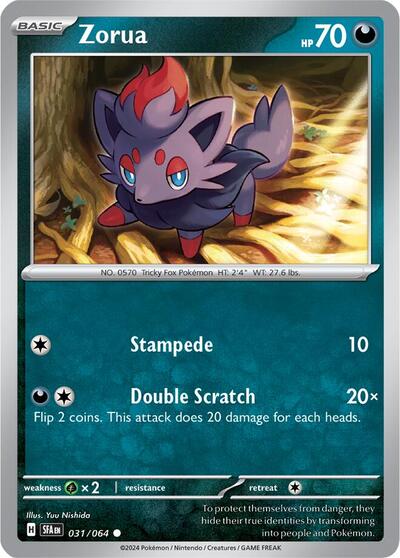 2024 Pokemon: SV: Shrouded Fable (SFA) - Zorua 031 064 (#031/064, Common) (, Near Mint)
