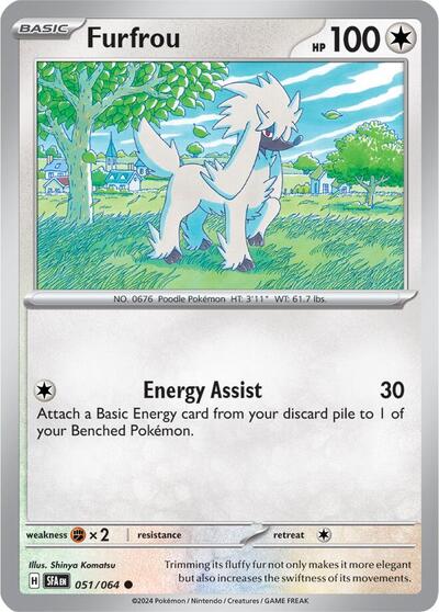 2024 Pokemon: SV: Shrouded Fable (SFA) - Furfrou (#051/064, Common) (, Near Mint)