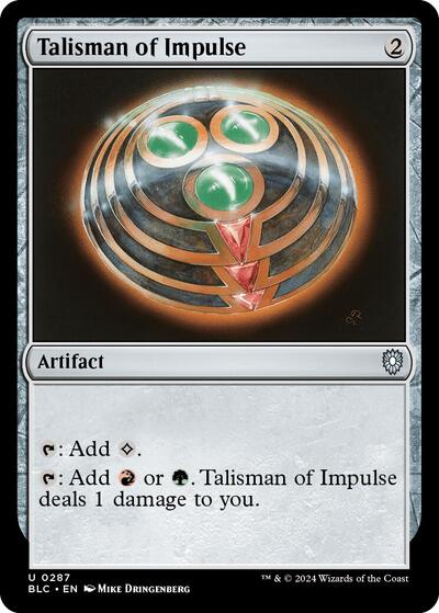 2024 Magic: The Gathering: Commander: Bloomburrow (BLC) - Talisman of Impulse (#287, Uncommon) (, Near Mint)