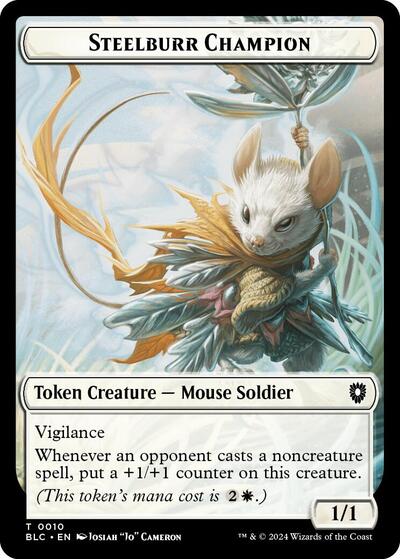 2024 Magic: The Gathering: Commander: Bloomburrow (BLC) - Steelburr Champion Squid Double Sided Token (#10 // 17, T) (, Near Mint)