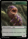 2024 Magic: The Gathering: Commander: Bloomburrow (BLC) - Pest Shapeshifter Double Sided Token (#34 // 15, T) (, Near Mint)