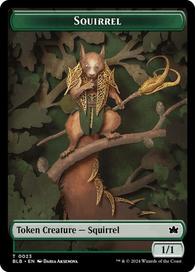 2024 Magic: The Gathering: Bloomburrow (BLB) - Squirrel Token (#23, T) (, Near Mint)