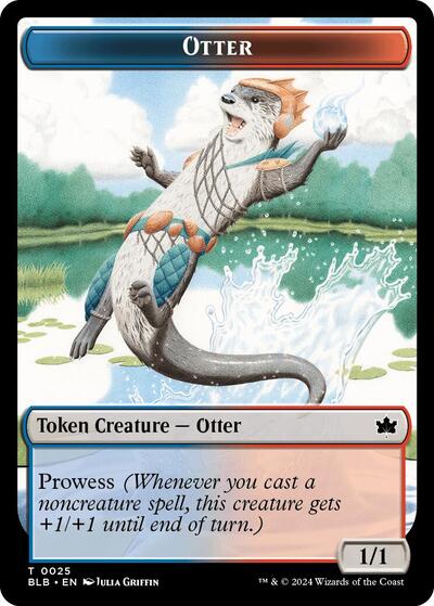 2024 Magic: The Gathering: Bloomburrow (BLB) Japanese - Otter Token (#25, T) (, Near Mint)