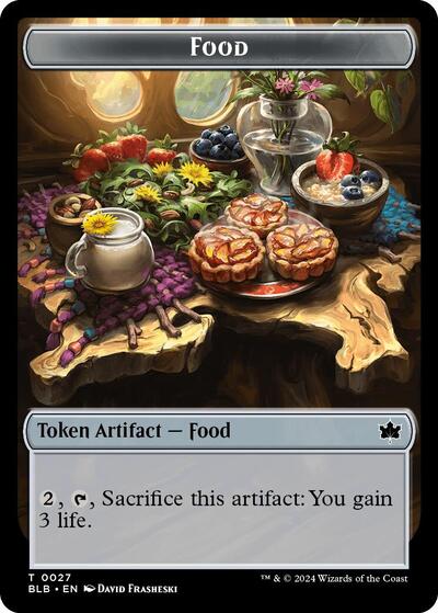 2024 Magic: The Gathering: Bloomburrow (BLB) Japanese - Food Token (#27, T) (, Near Mint)