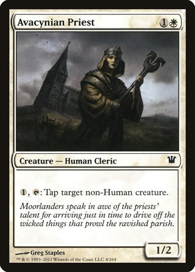 2011 Magic: The Gathering: Innistrad (ISD) - Avacynian Priest (#4, Common) (, Near Mint)