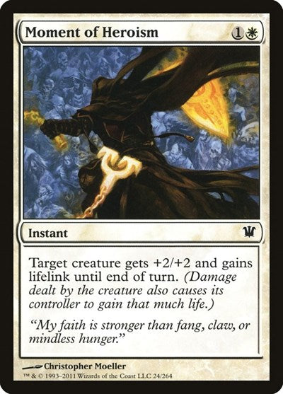 2011 Magic: The Gathering: Innistrad (ISD) - Moment of Heroism (#24, Common) (, Near Mint)