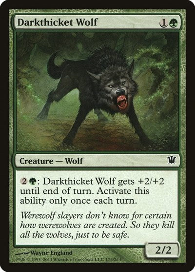 2011 Magic: The Gathering: Innistrad (ISD) - Darkthicket Wolf (#175, Common) (, Near Mint)