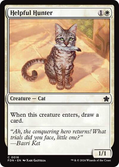2024 Magic: The Gathering: Foundations (FDN) - Helpful Hunter (#16, Common) (, Near Mint)