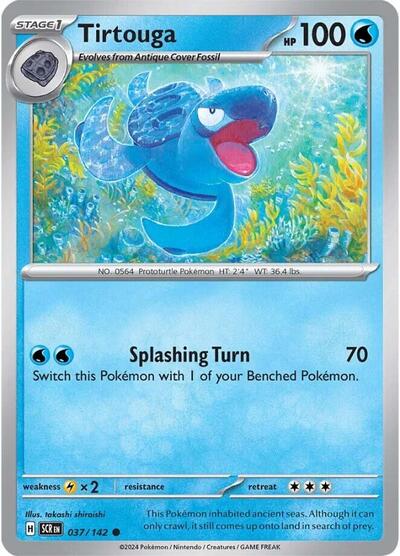 2024 Pokemon: SV07: Stellar Crown (SCR) - Tirtouga (#037/142, Common) (, Near Mint)