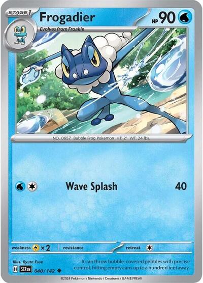 2024 Pokemon: SV07: Stellar Crown (SCR) - Frogadier (#040/142, Uncommon) (, Near Mint)