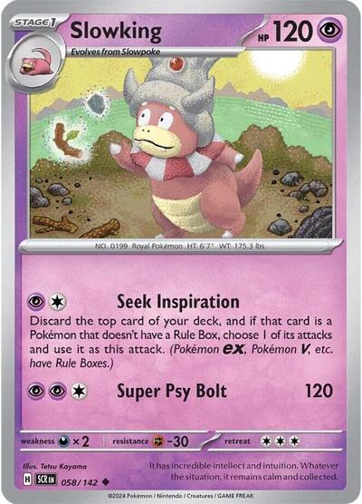2024 Pokemon: SV07: Stellar Crown (SCR) - Slowking (#058/142, Uncommon) (, Near Mint)