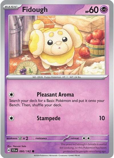 2024 Pokemon: SV07: Stellar Crown (SCR) - Fidough (#066/142, Common) (, Near Mint)