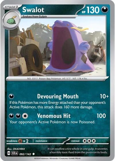 2024 Pokemon: SV07: Stellar Crown (SCR) - Swalot (#092/142, Uncommon) (, Near Mint)