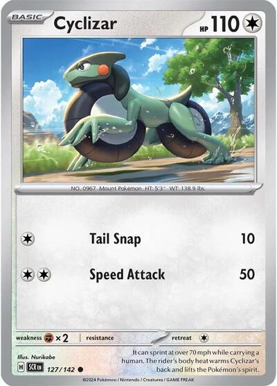 2024 Pokemon: SV07: Stellar Crown (SCR) - Cyclizar (#127/142, Common) (, Near Mint)