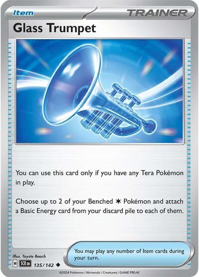 2024 Pokemon: SV07: Stellar Crown (SCR) - Glass Trumpet (#135/142, Uncommon) (, Near Mint)