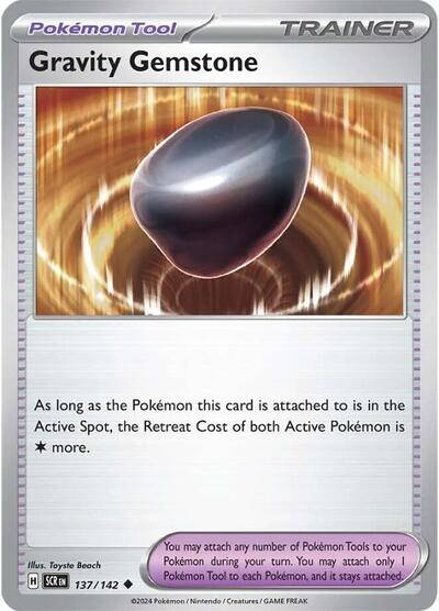 2024 Pokemon: SV07: Stellar Crown (SCR) - Gravity Gemstone (#137/142, Uncommon) (, Near Mint)