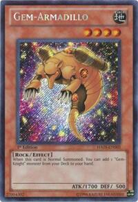 2011 YuGiOh: Hidden Arsenal 5: Steelswarm Invasion (HA05) - Gem Armadillo (#HA05-EN005, Secret Rare) (1st Edition, Near Mint)