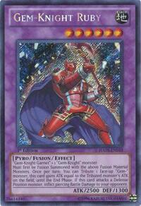 2011 YuGiOh: Hidden Arsenal 5: Steelswarm Invasion (HA05) - Gem Knight Ruby (#HA05-EN019, Secret Rare) (1st Edition, Near Mint)