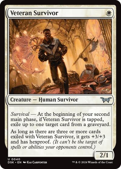 2024 Magic: The Gathering: Duskmourn: House of Horror (DSK) - Veteran Survivor (#40, Uncommon) (Foil, Near Mint)