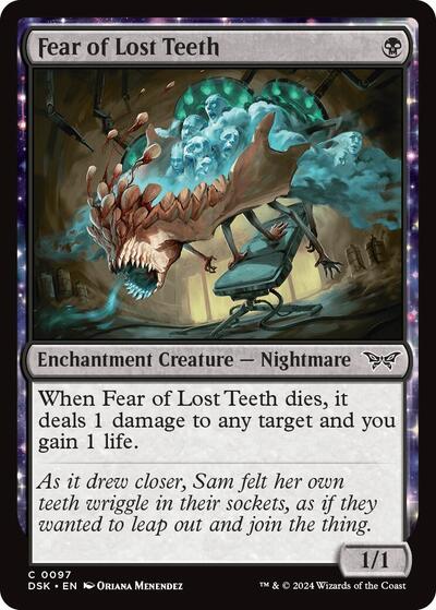 2024 Magic: The Gathering: Duskmourn: House of Horror (DSK) - Fear of Lost Teeth (#97, Common) (Foil, Near Mint)