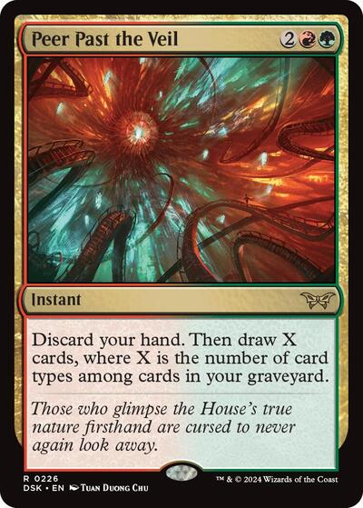 2024 Magic: The Gathering: Duskmourn: House of Horror (DSK) - Peer Past the Veil (#226, Rare) (, Near Mint)